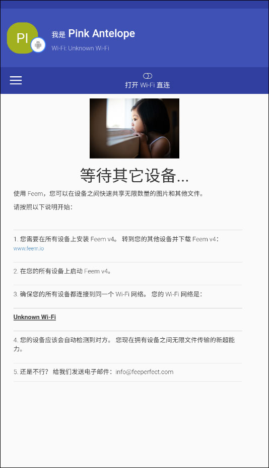Feem 传输记录界面